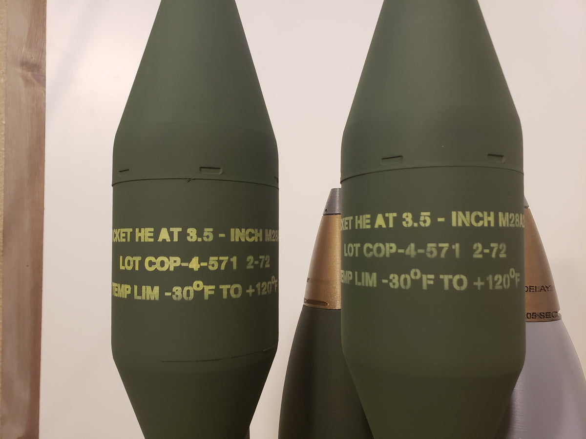 3D Printed M28A2 Super Bazooka Replica - plastic - fake - reenactment