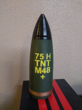 Load image into Gallery viewer, 3D Printed 75mm Pack Howitzer Shell - Replica - and Salute Casing