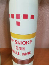 Load image into Gallery viewer, 105mm M60 Smoke Finish - White Phosphorus Howitzer Shell Whiskey Stash! INERT