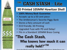 Load image into Gallery viewer, 3D printed 105MM M1 Artillery Shell COMP-B The Original Whiskey Stash Life size