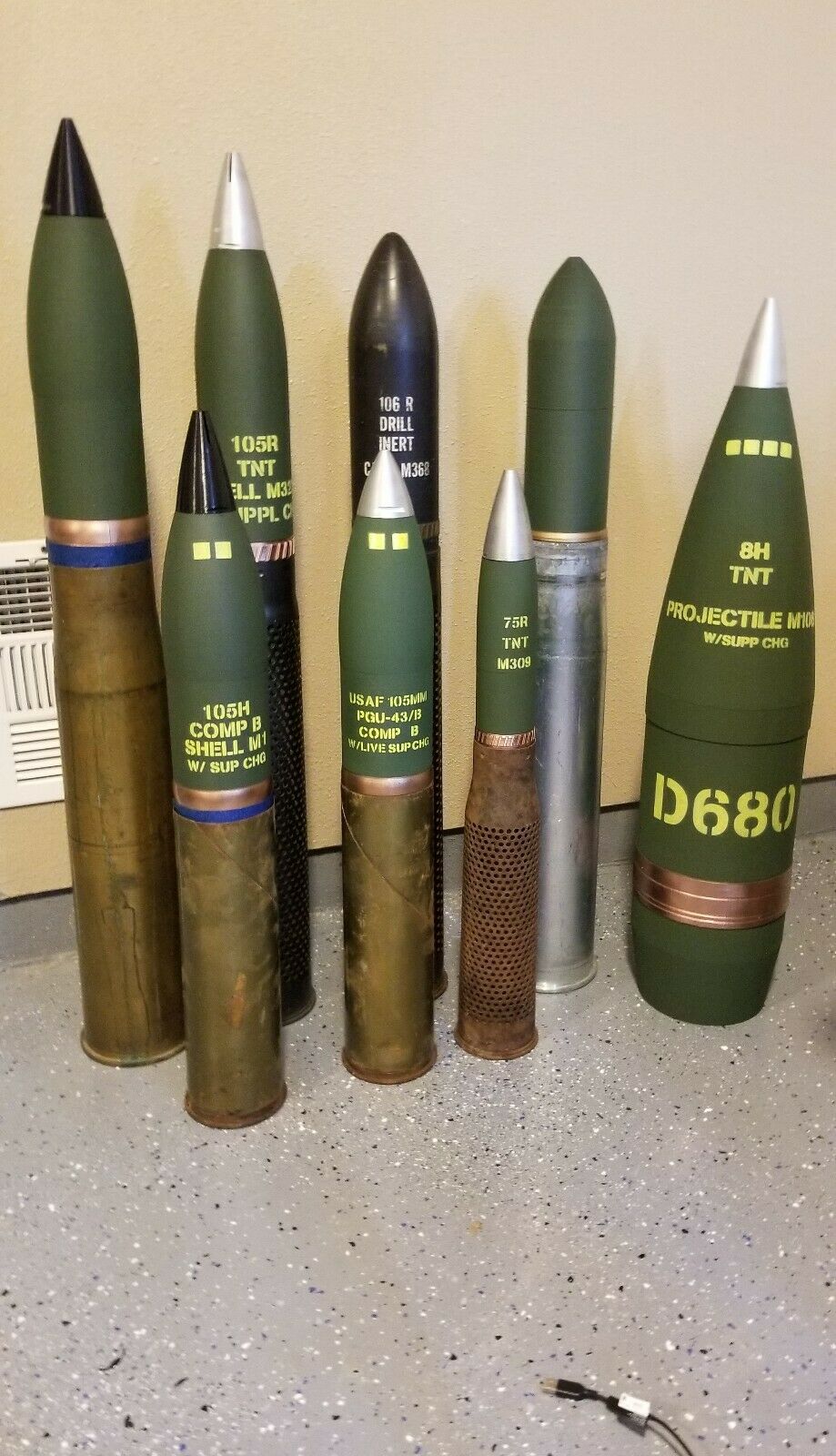 INERT 3D Printed 90MM M318 AP-T Shell - Life Size
