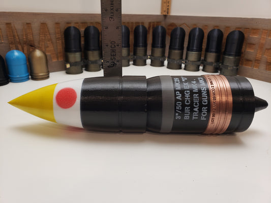 3D Printed MK29 AP Shot 3 Inch / 76mm Shell for US Navy Guns - Replica - FAKE