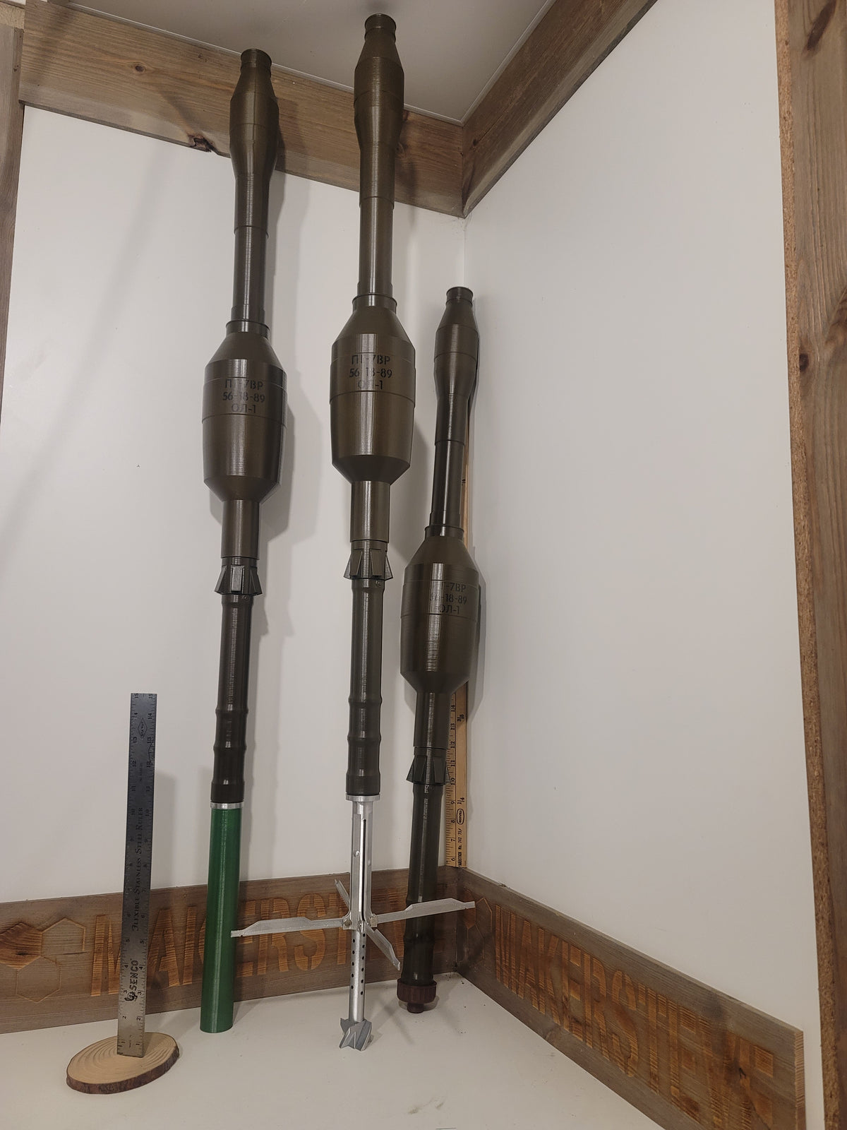 1:1 3D Printed RPG-7 PG-7R Rocket - Inert Replica - FAKE - Life Size - All Plastic
