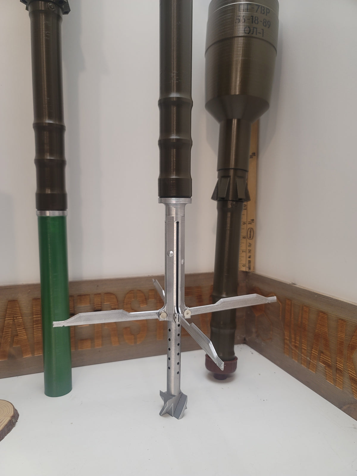 1:1 3D Printed RPG-7 PG-7R Rocket - Inert Replica - FAKE - Life Size - All Plastic