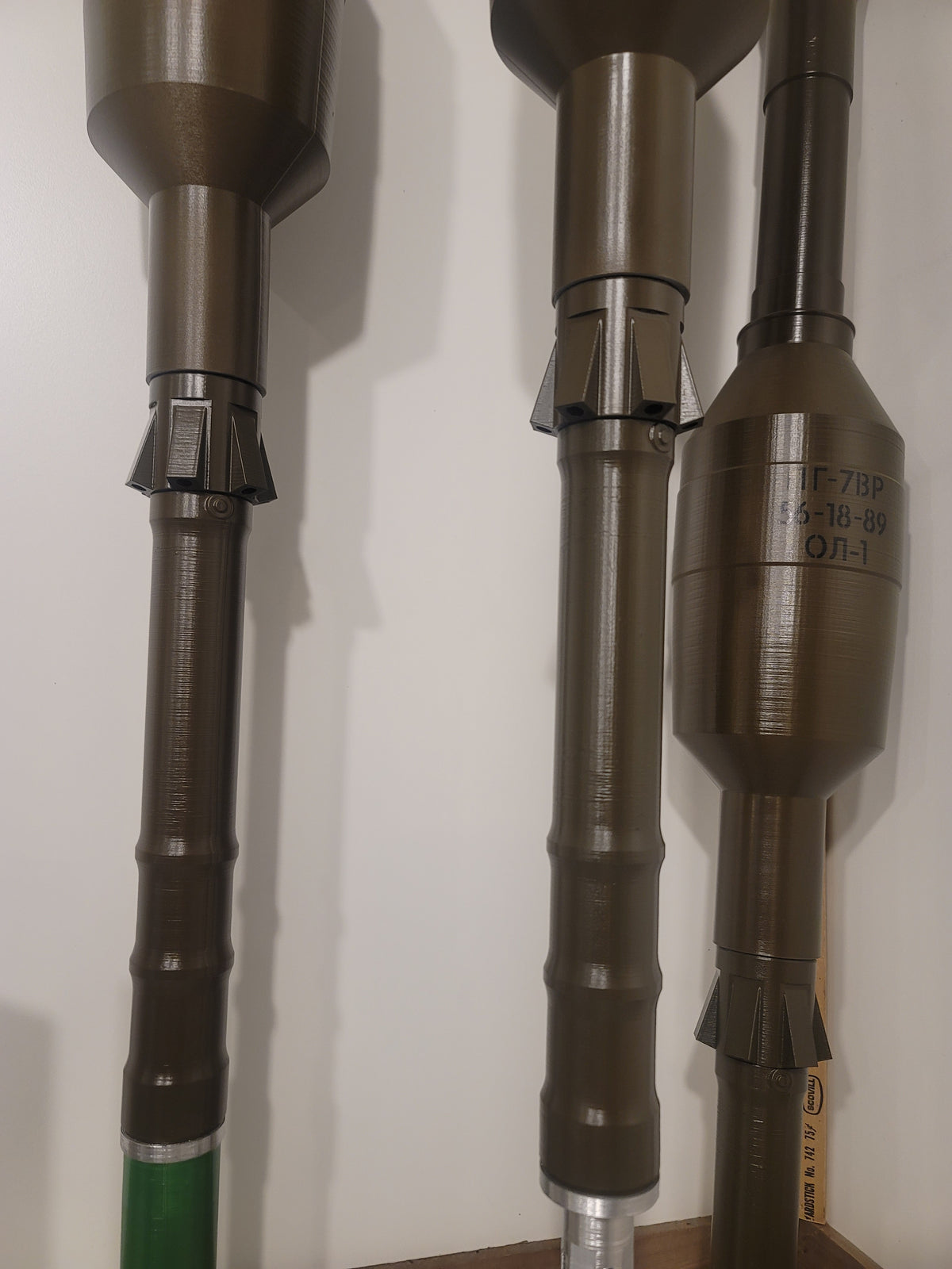 1:1 3D Printed RPG-7 PG-7R Rocket - Inert Replica - FAKE - Life Size - All Plastic