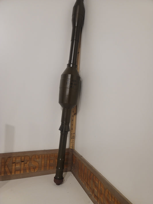1:1 3D Printed RPG-7 PG-7R Rocket - Inert Replica - FAKE - Life Size - All Plastic