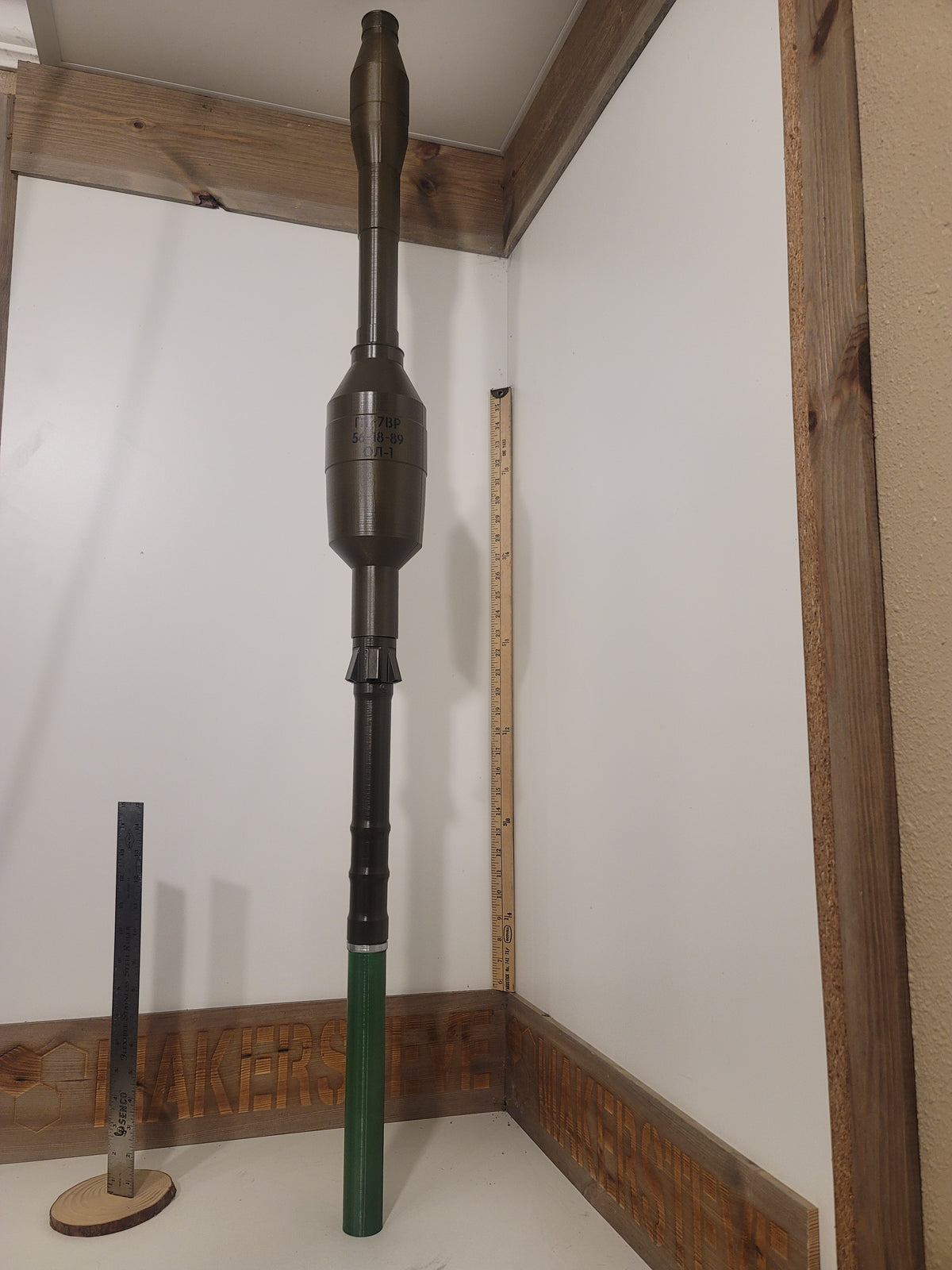 1:1 3D Printed RPG-7 PG-7R Rocket - Inert Replica - FAKE - Life Size - All Plastic