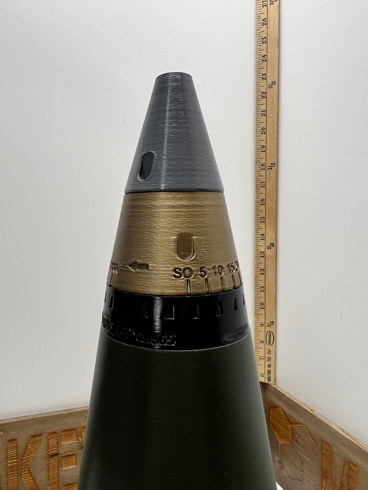 4" HC Mark 15 Naval Projectile – Full-Scale 3D Printed Replica