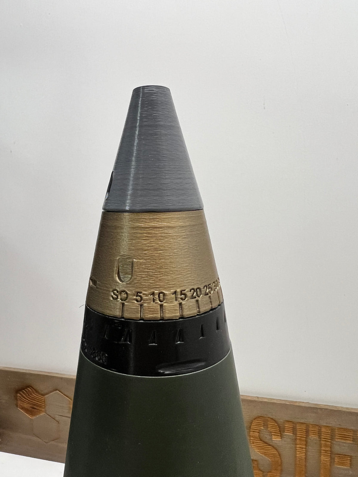 4" HC Mark 15 Naval Projectile – Full-Scale 3D Printed Replica