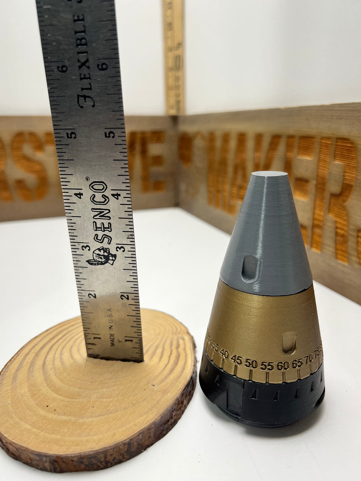 4" HC Mark 15 Naval Projectile – Full-Scale 3D Printed Replica
