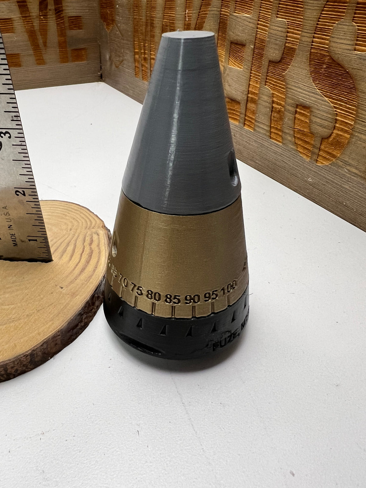 4" HC Mark 15 Naval Projectile – Full-Scale 3D Printed Replica