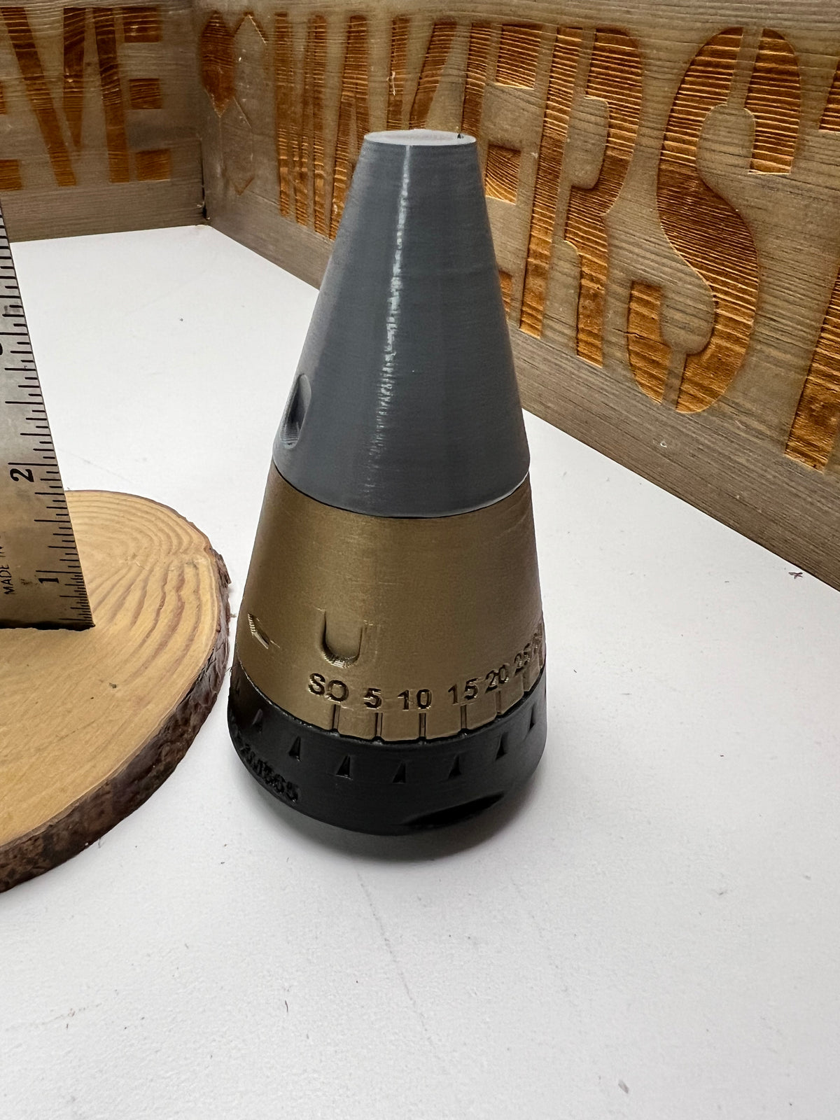 4" HC Mark 15 Naval Projectile – Full-Scale 3D Printed Replica