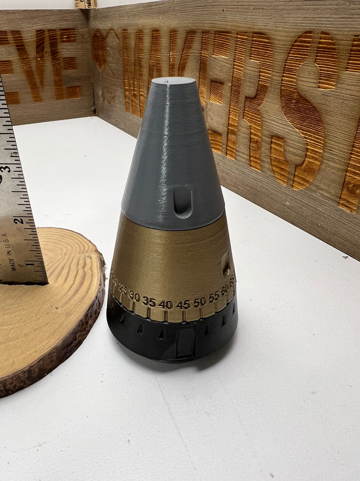 4" HC Mark 15 Naval Projectile – Full-Scale 3D Printed Replica