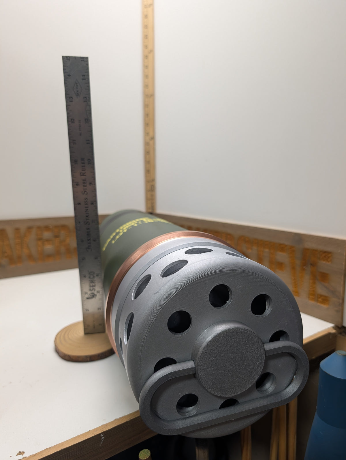 3D Printed 165mm M123 / M123A1 HEP Demolition Round - M728 CEV - Inert Replica - All Plastic