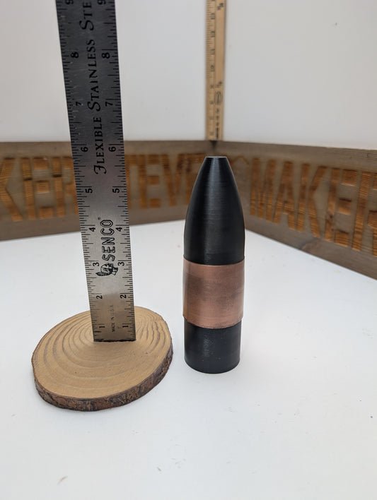 3D Printed 37mm Hotchkiss Revolving Cannon Round - 1 Pounder - Inert Replica - All Plastic