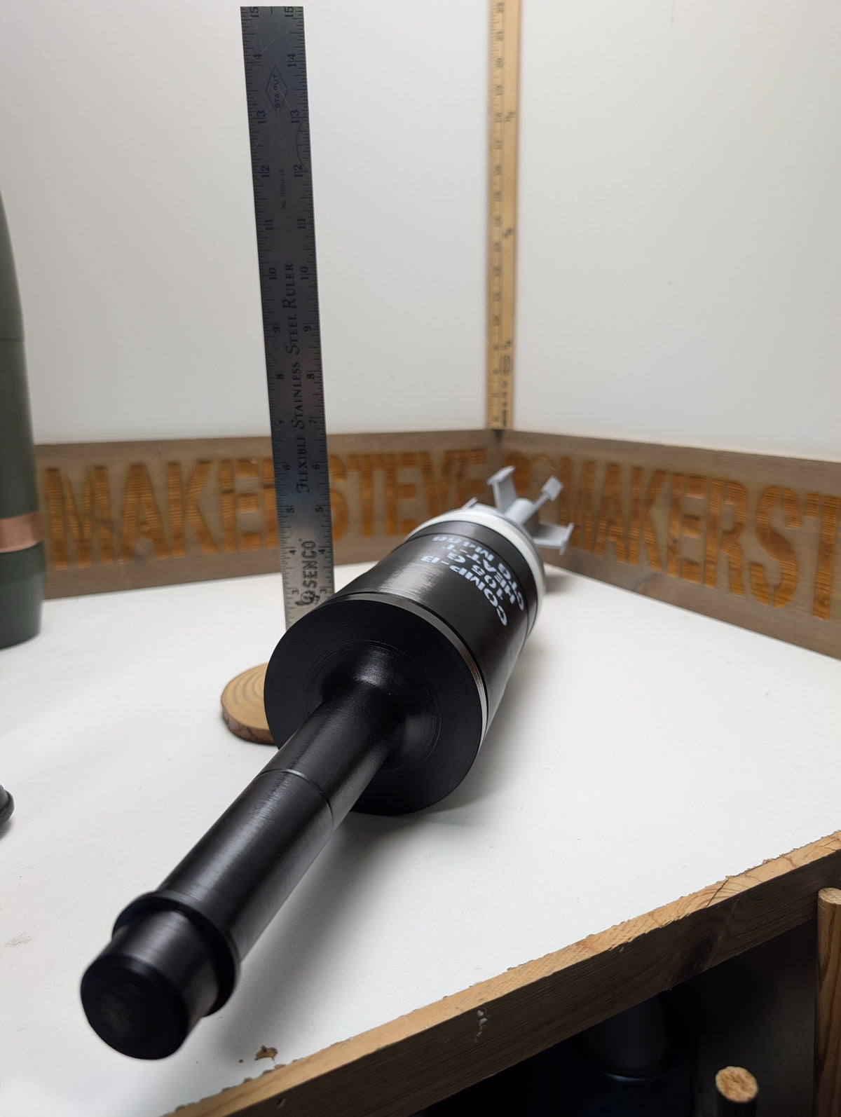 3D Printed 105mm M456 / M456A1 / M456E1 HEAT-T Tank Round - M68 Gun - Inert Replica - All Plastic