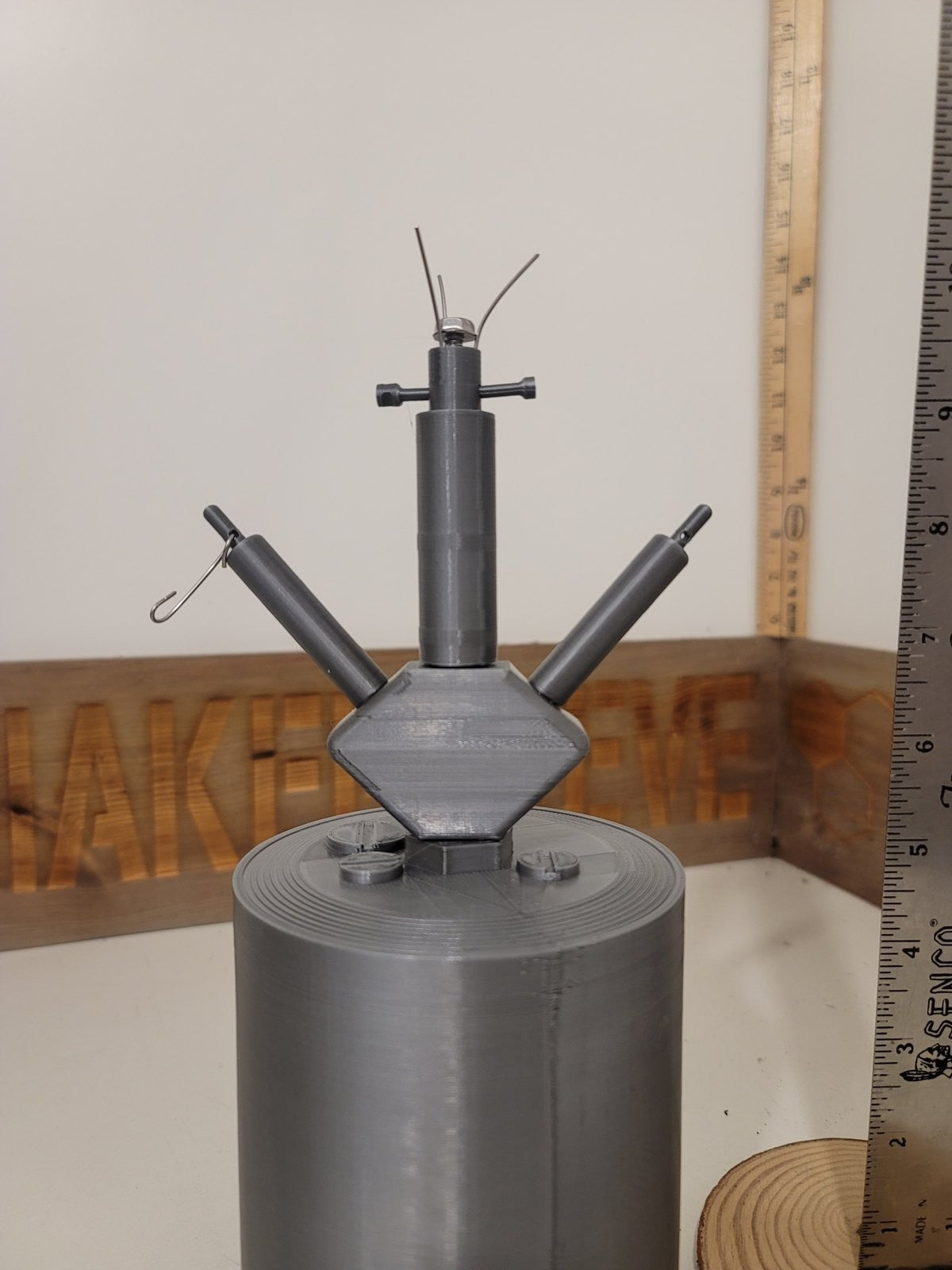 German WWII S-Mine (Bouncing Betty) replica, view 2