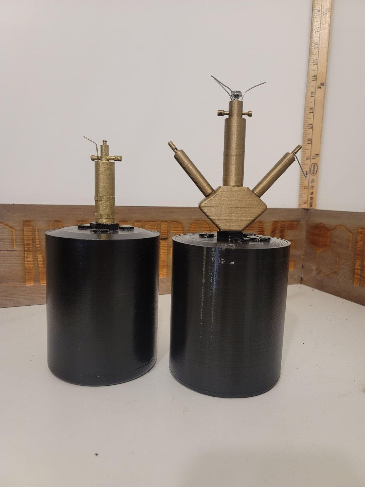 German WWII S-Mine (Bouncing Betty) replica, view 2