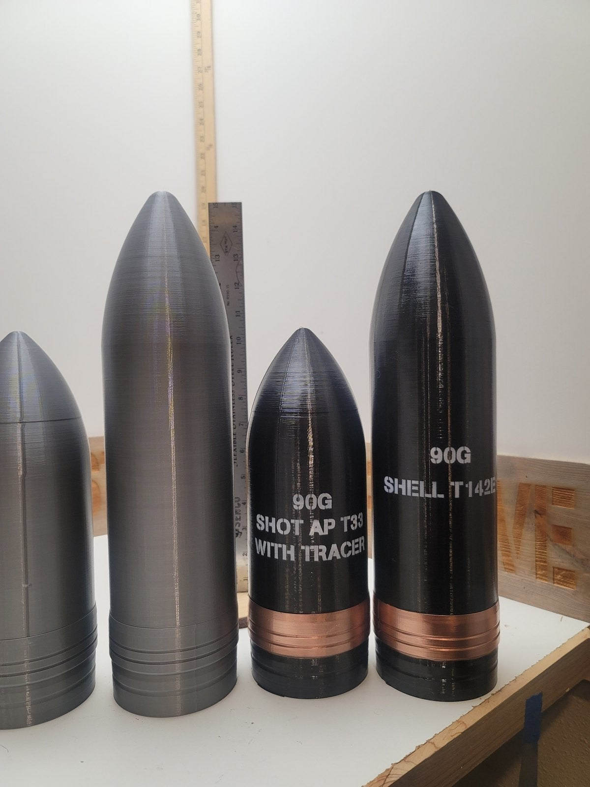 90mm T33 AP-T shot replica, view 4