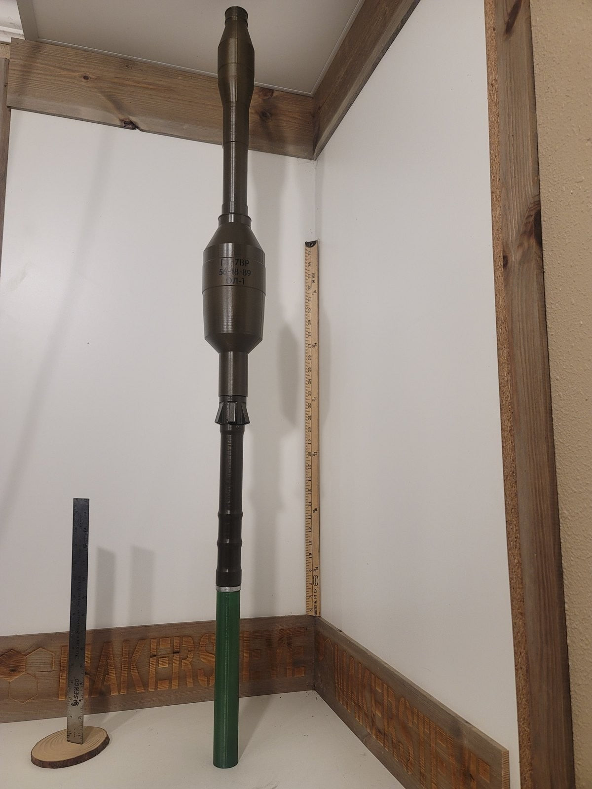 PG-7VR tandem rocket for the RPG-7, inert 3D-printed replica by Redleg3D
