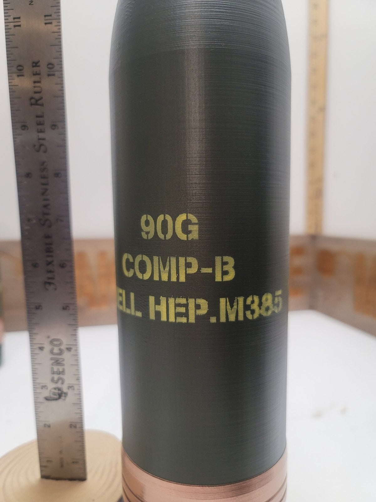 90mm M385 HEP projectile replica, view 3