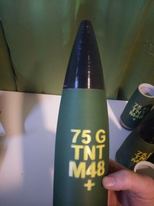 3D Printed - Sherman Tank Shell M48 - 75mm - Replica