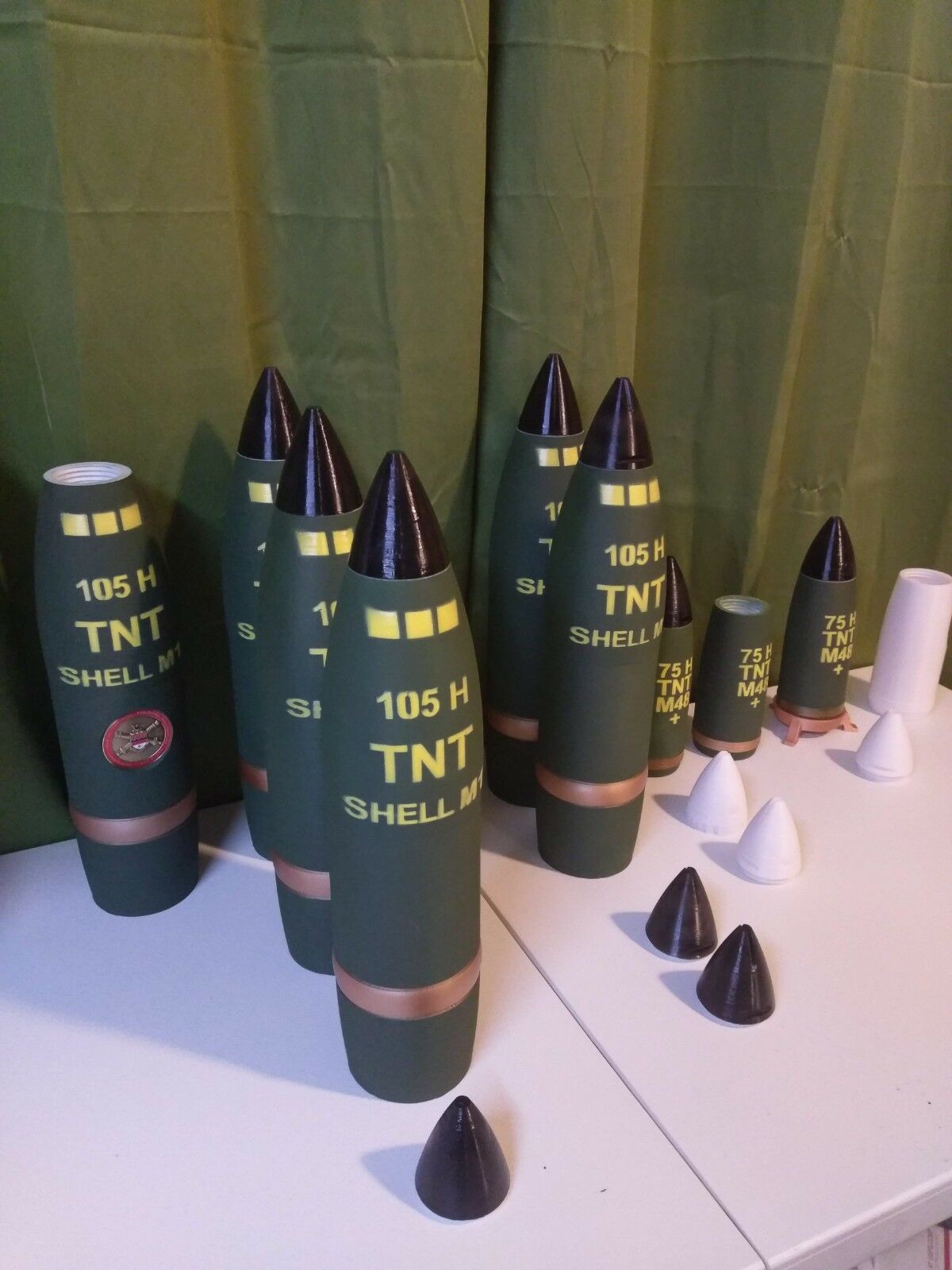 3D Printed 75mm Pack Howitzer Shell Pen Holder - Replica - Lifesize