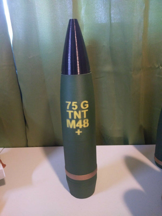 3D Printed - Sherman Tank Shell M48 - 75mm - Replica