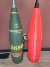 Load image into Gallery viewer, 203mm D680 M106 HE TNT Howitzer Shell Whiskey Stash with Hideyhole - Life Size!
