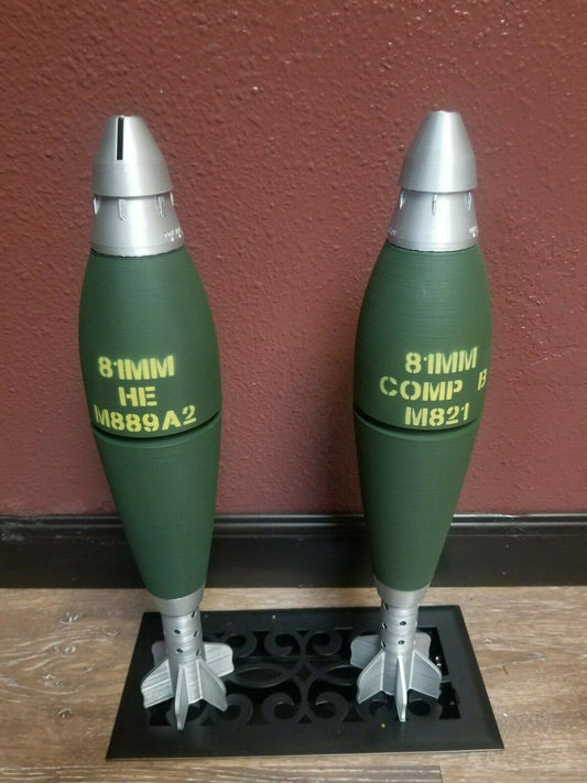 81mm Mortar Round & Piggy Bank replica, view 4