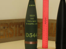 Load image into Gallery viewer, 3D Printed 155mm Mini Howitzer Shell - 12 Inch - TNT or COMP-B
