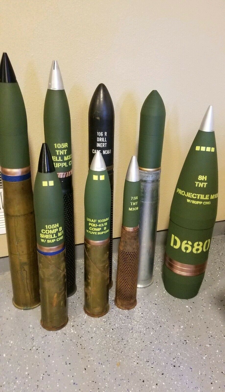 203mm D680 M106 HE TNT Howitzer Shell Whiskey Stash with Hideyhole - Life Size!