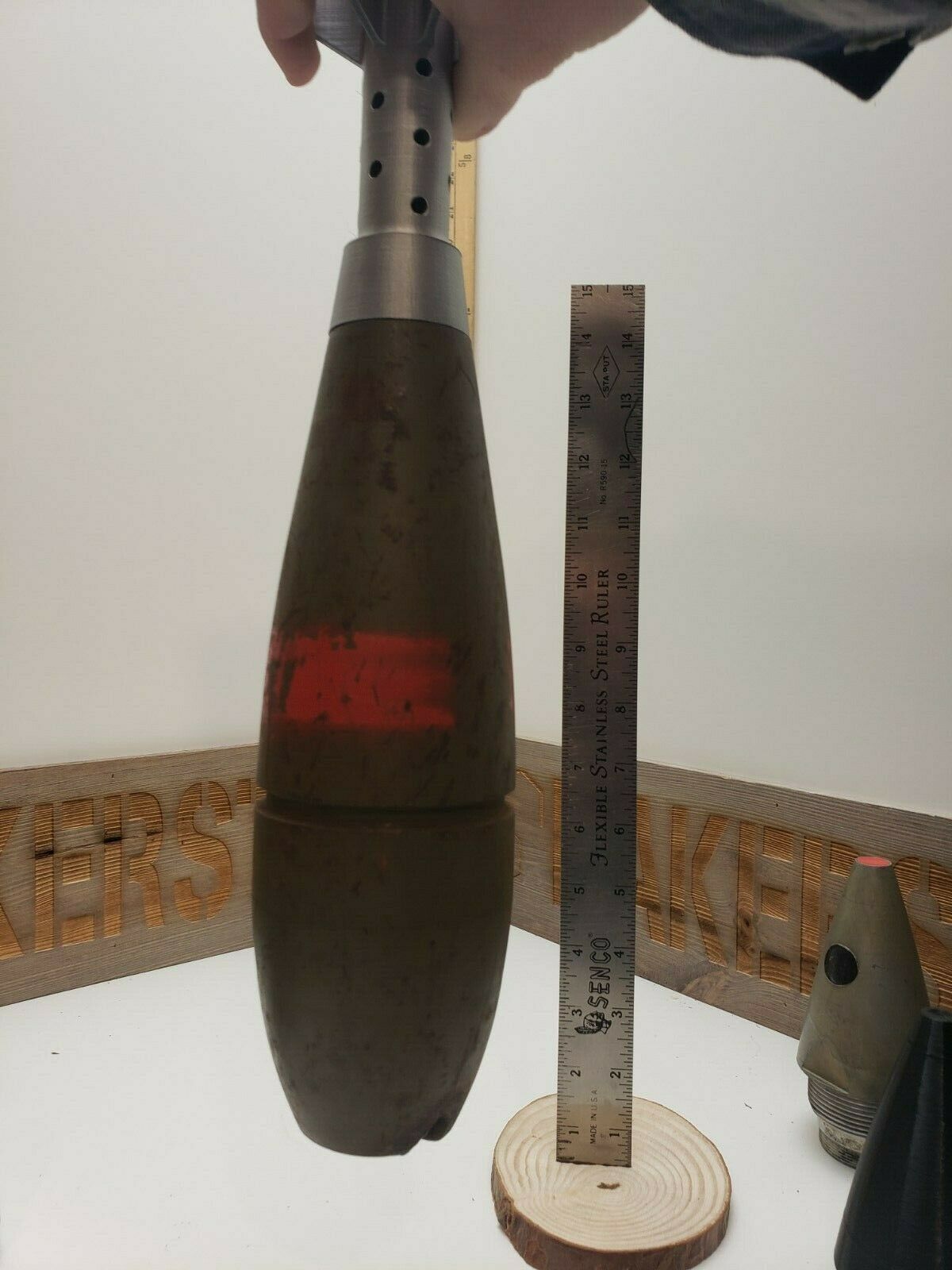 81mm Mortar Body - 3D printed Tail fin  - Super Strong! - Life size!