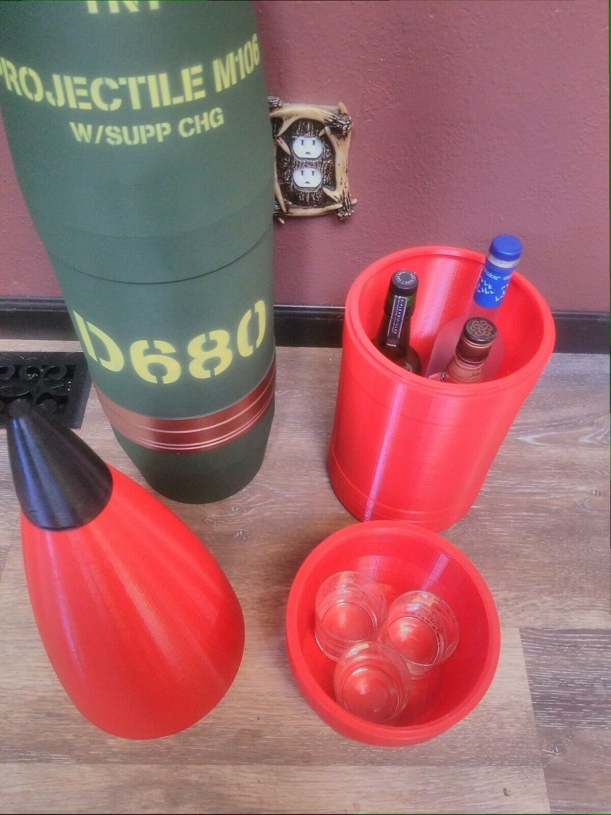 203mm D680 M106 HE TNT Howitzer Shell Whiskey Stash with Hideyhole - Life Size!