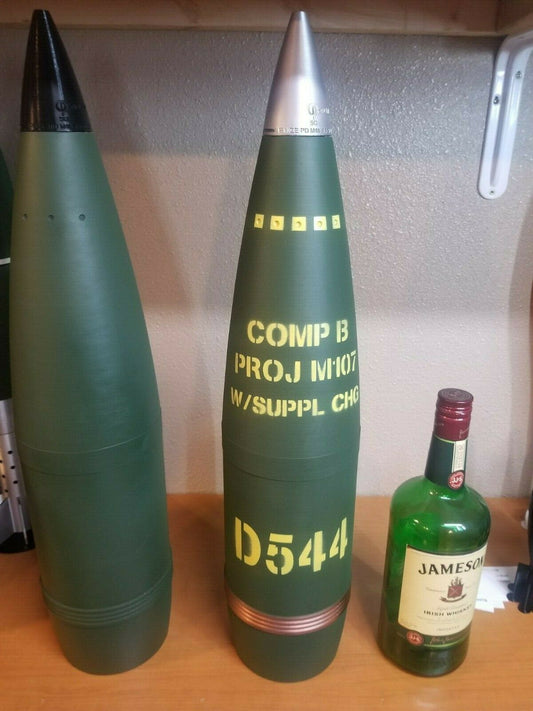 The Original 155mm D544 M107 COMP-B Howitzer Shell Whiskey Stash with HideyHole