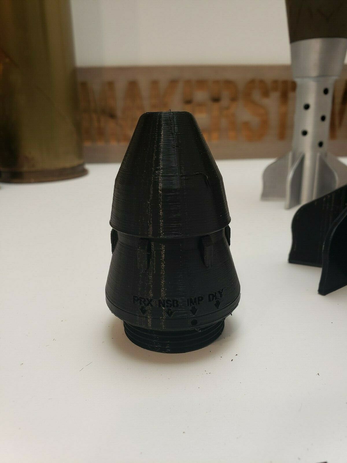 81mm Mortar Body - 3D printed Tail fin and Fuze Replica  - Set!