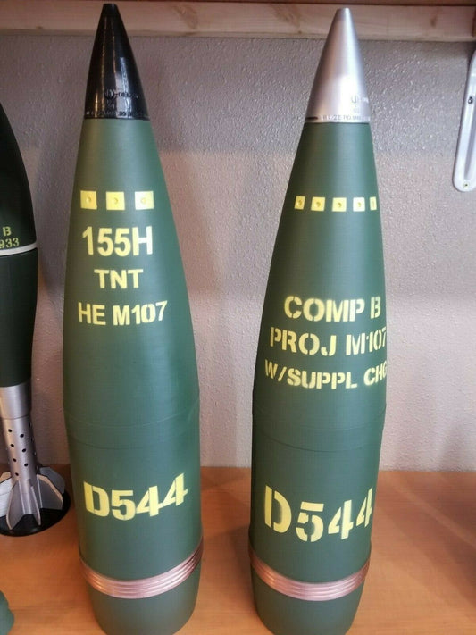 The Original 155mm D544 M107 TNT Howitzer Shell Whiskey Stash with HideyHole