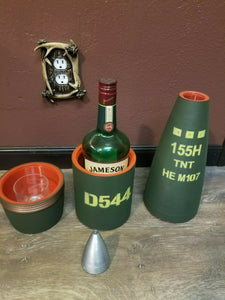 The Original 155mm D544 M107 TNT Howitzer Shell Whiskey Stash with HideyHole