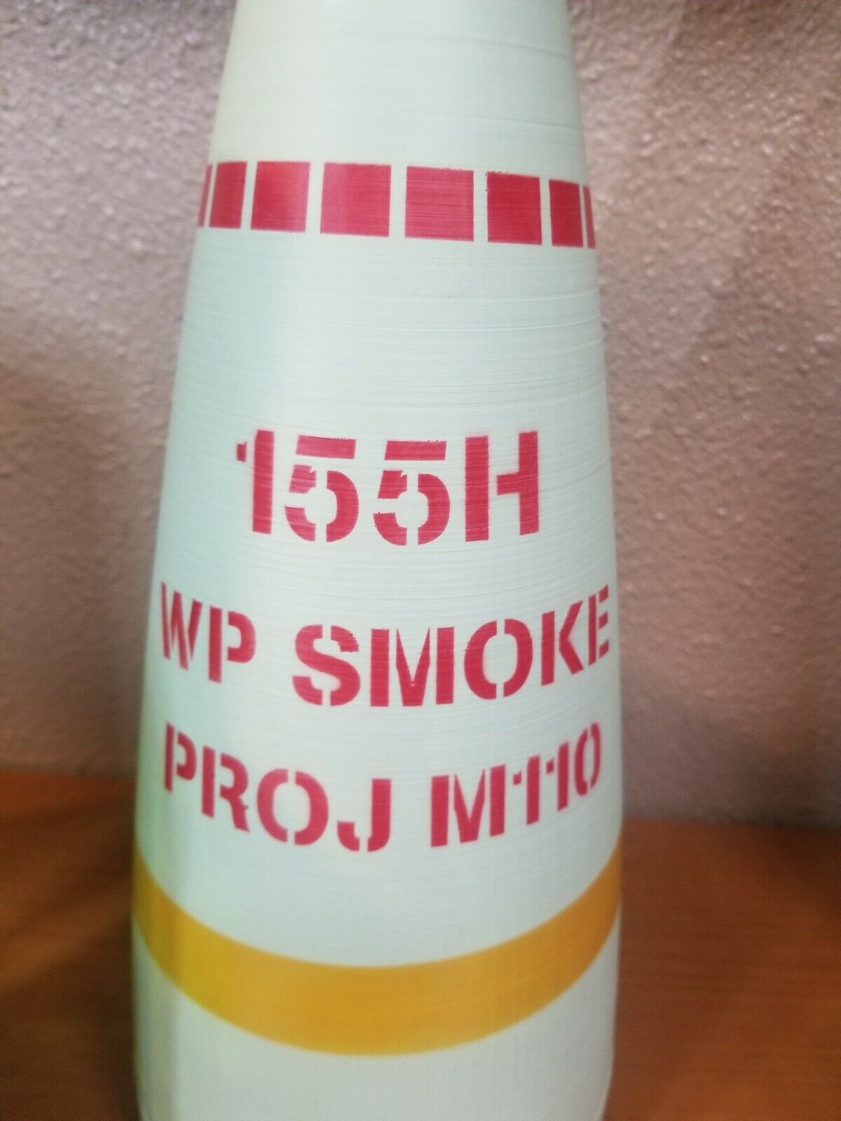 155mm D550 Smoke M110 Finish -  White  Phosphorus Howitzer Shell Whiskey Stash!