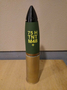 3D Printed 75mm Pack Howitzer Shell - Replica for Salute Casing