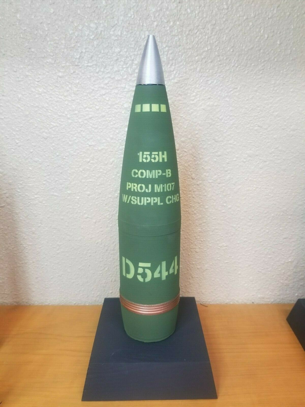 3D Printed 155mm Mini Howitzer Shell - 12 Inch - TNT or COMP-B