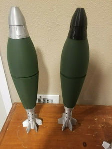 3D Printed 81mm Mortar Replica or Piggy Bank/COMP-B or HE